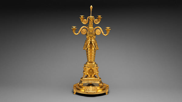 :Six-light candelabrum and stand c1802–6-16x12"(A3) Poster