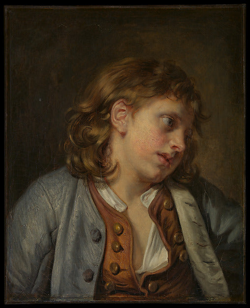 Jean-Baptiste Greuze:Head of a Young Boy 1763-16x12"(A3) Poster
