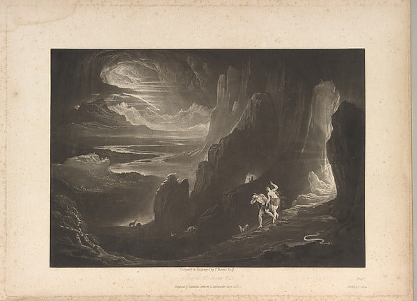 The Paradise Lost of John Milton with Illustrations by John Ma,16x12"(A3) Poster