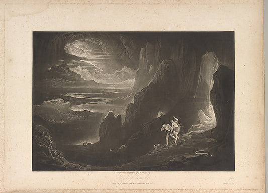 The Paradise Lost of John Milton with Illustrations by John Ma,16x12"(A3) Poster