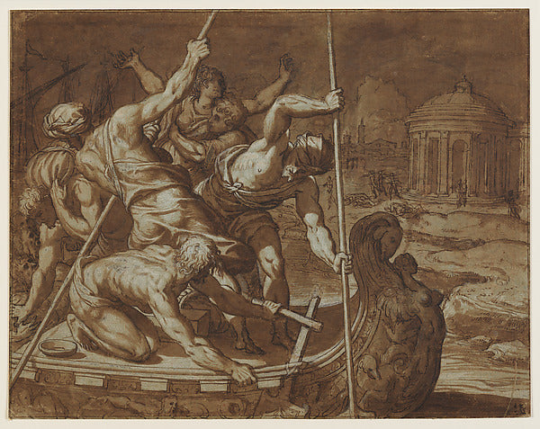 Giuseppe Salviati:The Abduction of Helen mid-16th century-16x12"(A3) Poster