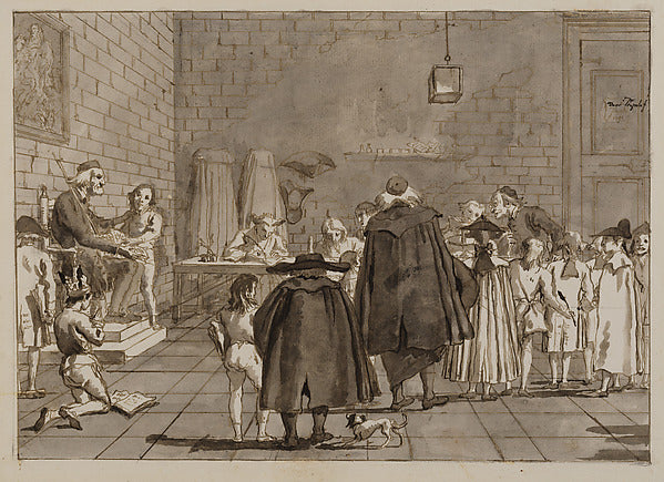 Giovanni Domenico Tiepolo:The School 1791-16x12"(A3) Poster