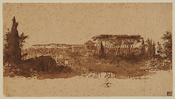 Claude Lorrain :Roman Landscape mid to late 17th century-16x12"(A3) Poster