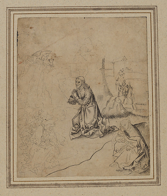 German , Franconia:Agony in the Garden c1500-16x12"(A3) Poster