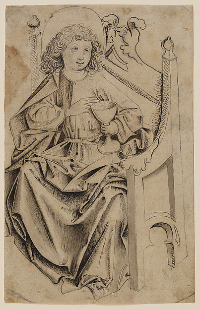 Upper Rhine:Saint John the Evangelist c1480-16x12"(A3) Poster