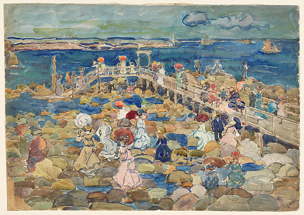Maurice Brazil Prendergast:Low Tide Beachmont c1900–1905-16x12"(A3) Poster
