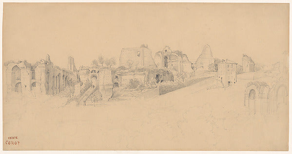 Camille Corot:The Palatine Hill Rome 1825–26-16x12"(A3) Poster