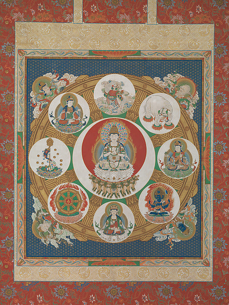 ,Mandala of the One-Syllable Golden Wheel 18th cent,Classic Ming China Image,16x12"(A3) Poster