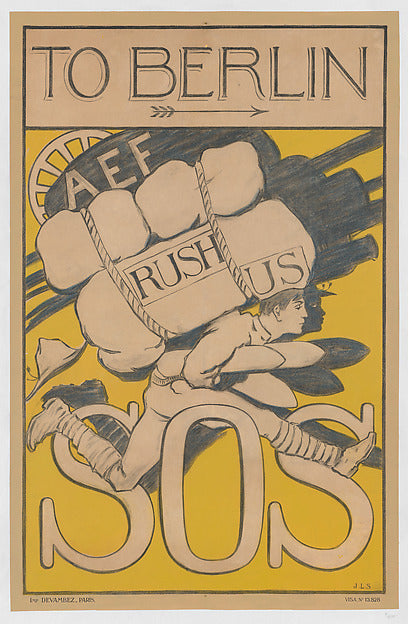 Unknown:To Berlin: AEF Rush SOS 1917-1918-16x12"(A3) Poster