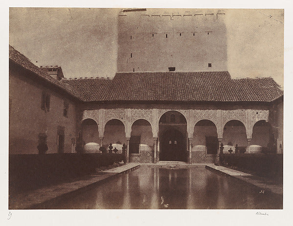 Alphonse Delaunay:Patio de los Arrayanes Alhambra Granada Sp-16x12"(A3) Poster