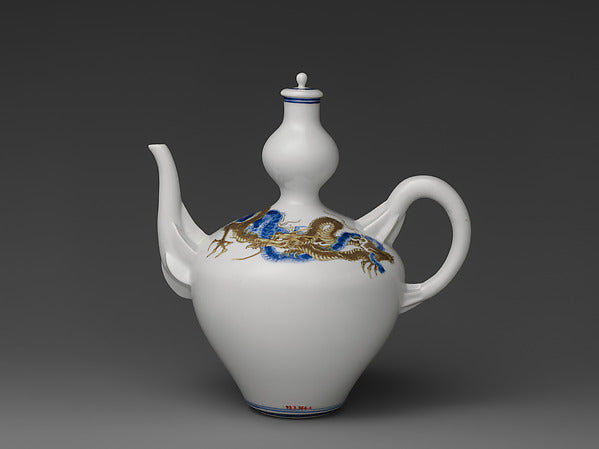 ,Ewer with Dragon late 19th cent-Style of Makuzu Kzan I,Japan ukiyo-e Period Image,16x12