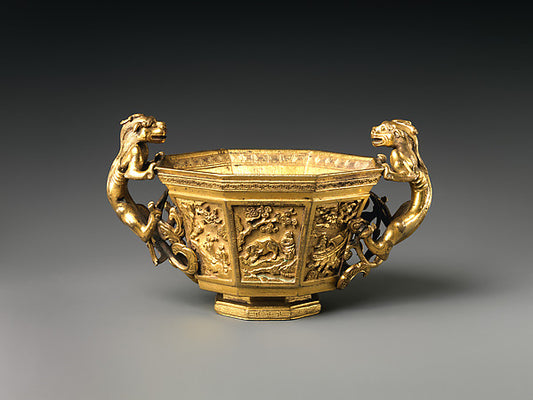 :Octagonal cup with dragon handles 17th century-16x12"(A3) Poster