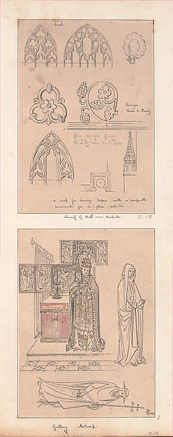 Sketches  Volume one 1833–45-Augustus Welby Northmore Pugin,  Poster Print Wall Art