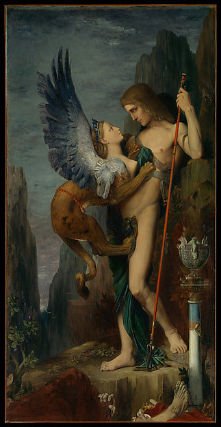 Gustave Moreau:Oedipus and the Sphinx 1864-16x12"(A3) Poster