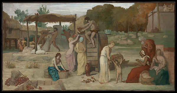Pierre Puvis de Chavannes:Cider c1864-16x12"(A3) Poster
