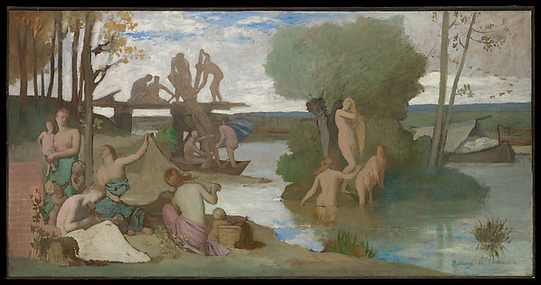 Pierre Puvis de Chavannes:The River c1864-16x12"(A3) Poster