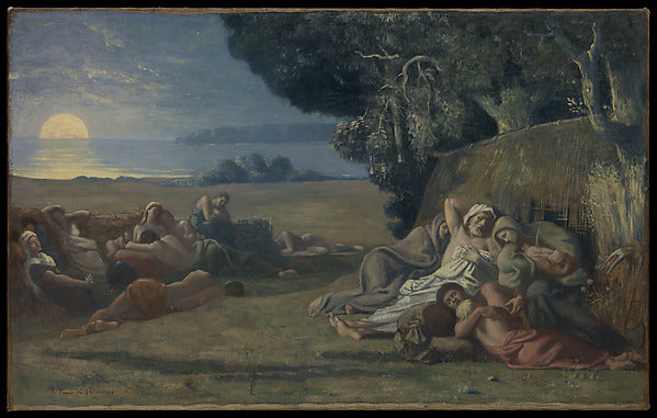 Pierre Puvis de Chavannes:Sleep c1867–70-16x12"(A3) Poster