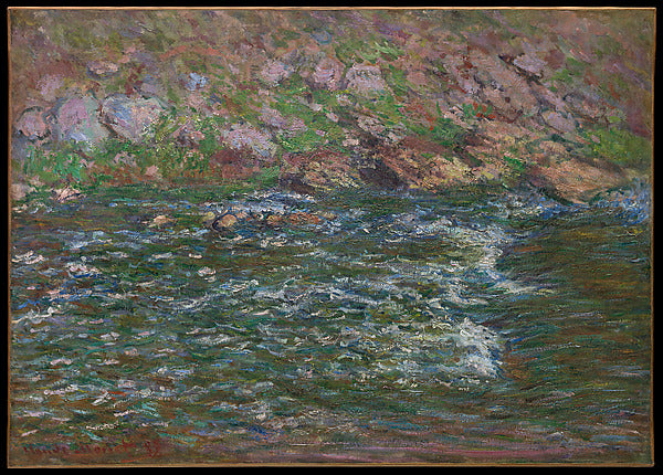 Claude Monet:Rapids on the Petite Creuse at Fresselines 1889-16x12
