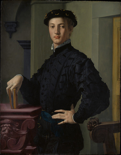 Bronzino:Portrait of a Young Man 1530s-16x12"(A3) Poster