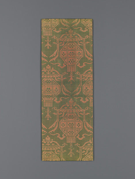 Sutra Cover with Pattern of Hanging Lanterns with Ribbons 16th,16x12"(A3)Poster