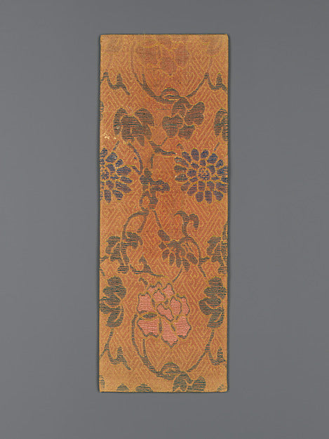 Sutra Cover with Various Flowers and Leaves with Scrolling Ste,16x12"(A3)Poster
