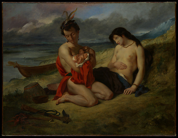 Eugène Delacroix:The Natchez 1823–24 and 1835-16x12"(A3) Poster