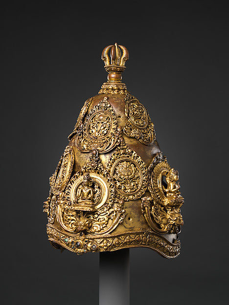 Vajracarya Priest's Crown c13th cent,  Poster Print Wall Art