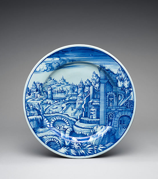 Attributed to the workshop of Jacopo da Pesaro:Dish with a L-16x12"(A3) Poster