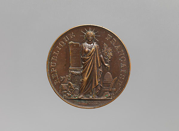 Medalist: Eugène-André Oudiné:Medal Awarded to French Civili-16x12"(A3) Poster