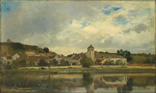 Eugène Lavieille:The Village of La Celle-sous-Moret -16x12"(A3) Poster