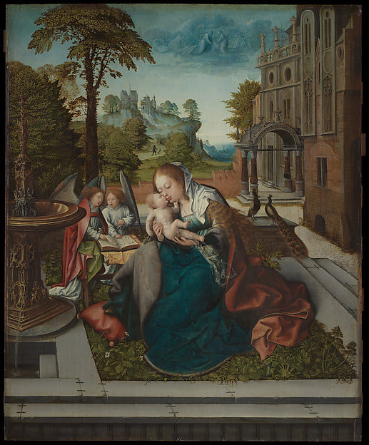 Bernard van Orley:Virgin and Child with Angels c1518-16x12"(A3) Poster