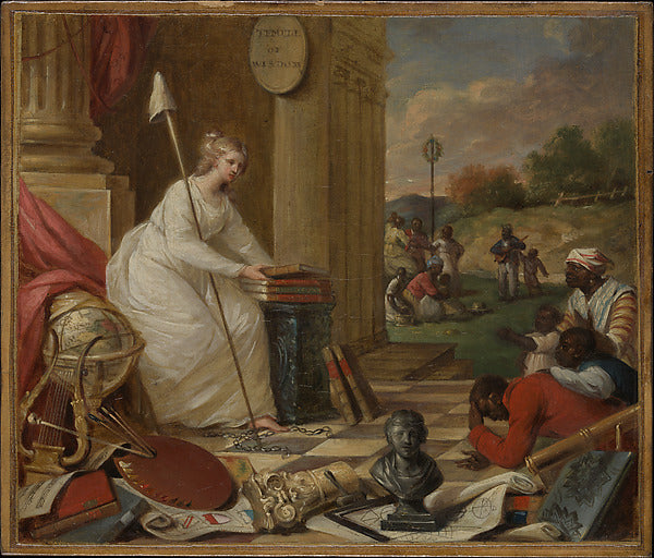 Samuel Jennings:Study For Liberty Displaying the Arts and Sc-16x12"(A3) Poster