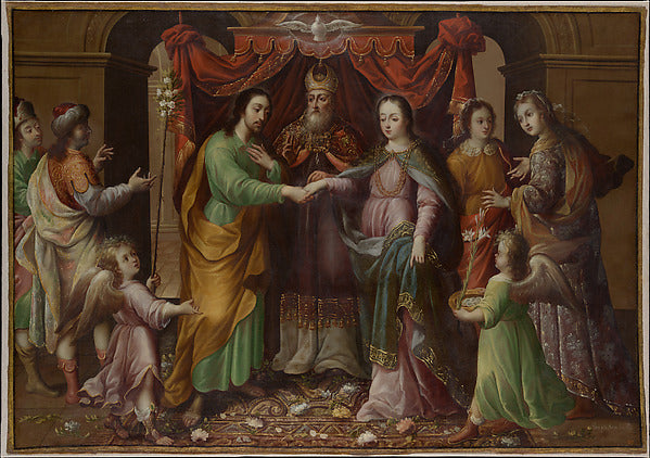 José Sánchez:The Marriage of the Virgin c1690-16x12"(A3) Poster