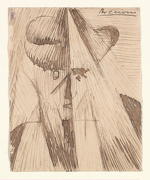 Umberto Boccioni:Head Against the Light 1912-16x12