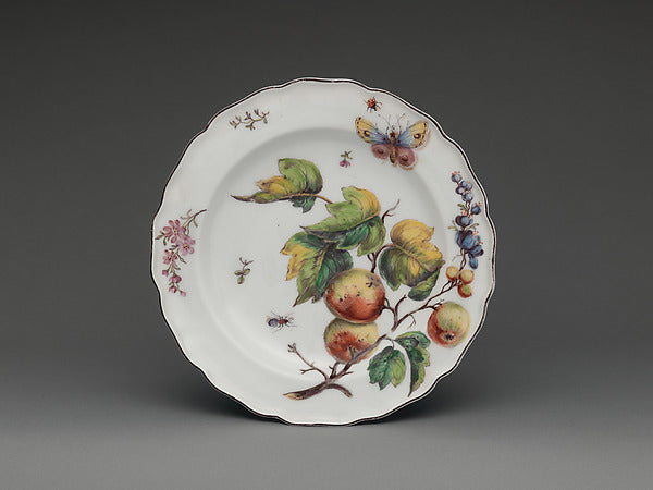 :Botanical plate with spray of apples c1755-16x12"(A3) Poster