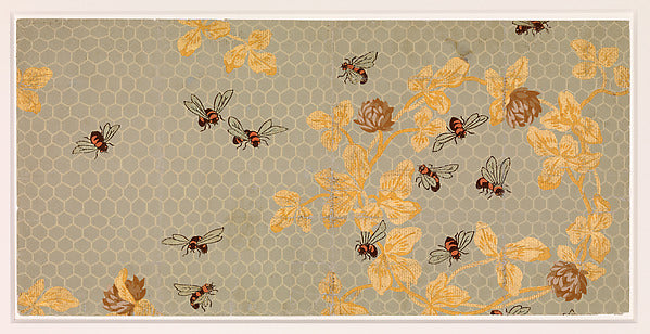 Candace Wheeler:Bees with Honeycomb 1881-16x12"(A3) Poster