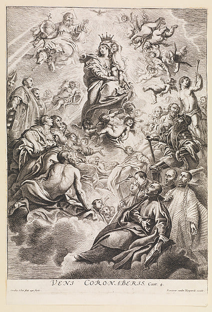 Cornelis Schut:Coronation of the Virgin by the Child Adored -16x12"(A3) Poster