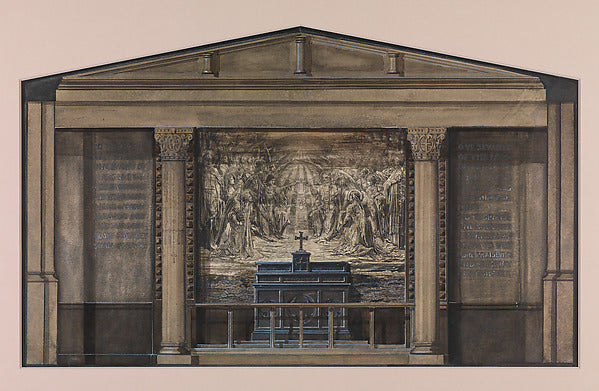 Design for mosaic tablet behind an altar late 19th–early 20th,  Poster Print
