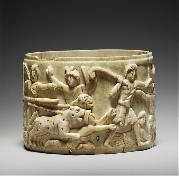 :Ivory Pyx with the Triumph of Dionysos in India mid-500s-16x12"(A3) Poster