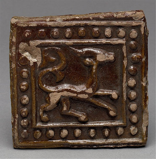 :Square Tile late 12th–early 13th century-16x12"(A3) Poster