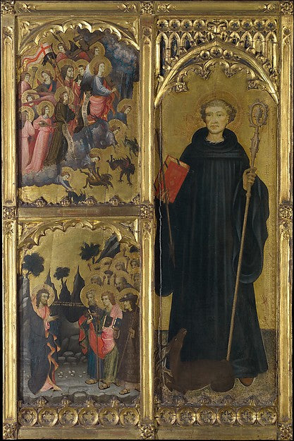 Miguel Alcañiz:Saint Giles with Christ Triumphant over Satan-16x12"(A3) Poster