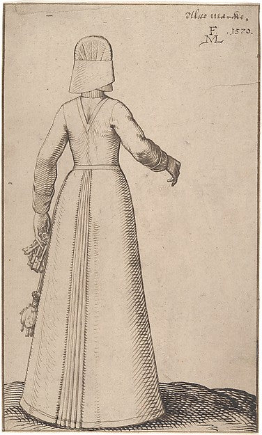 A Woman from Altmark 1570-Melchior Lorck ),16x12"(A3) Poster