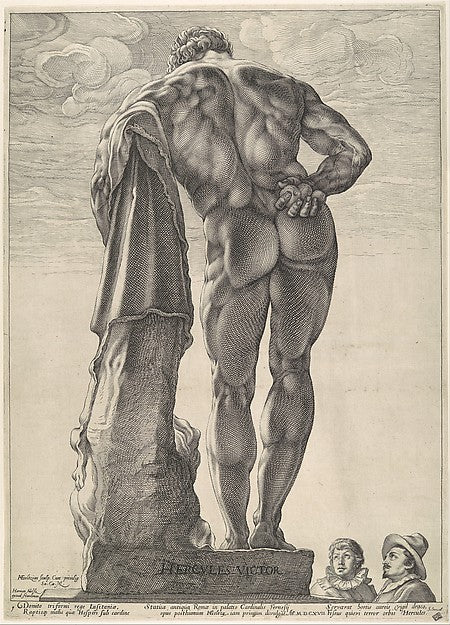 Farnese Hercules c1592,dated 1617-Hendrick Goltzius, Poster Print