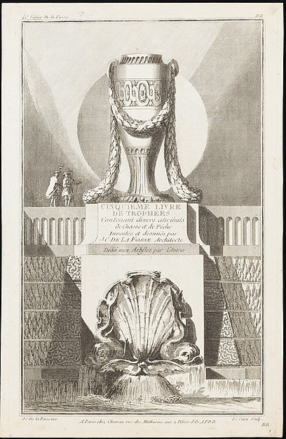 Title page from Cinquieme Livre de Trophées 18th cent-Designed, Poster Print
