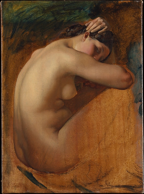 Henri Lehmann:Study of a Female Nude 1840-16x12"(A3) Poster