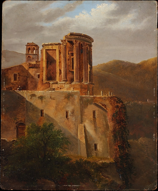 ? French Painter:The Temple of Vesta Tivoli c1810–15-16x12"(A3) Poster