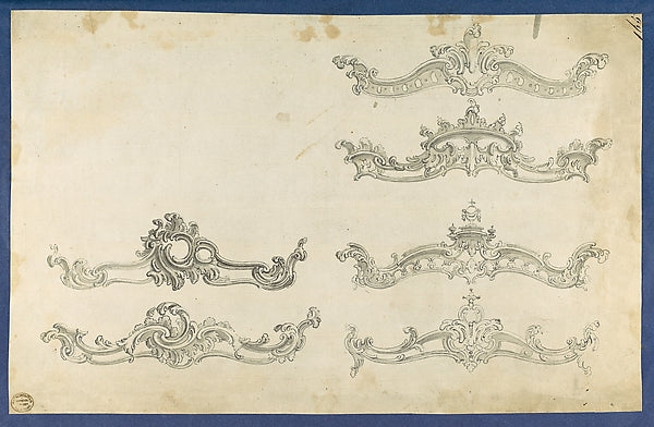 Cornices  in Chippendale Drawings  Vol. I c1753–62-Thomas Chip,  Poster Print Wall Art