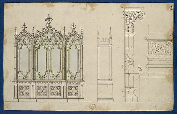 Gothic Bookcase  from Chippendale Drawings  Vol. II 1761-Thoma,16x12