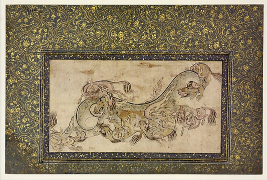 :Chilins Fighting with a Dragon 16th century-16x12"(A3) Poster