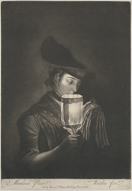 A Girl Singing Ballads By a Paper Lanthorn 1767–81-Thomas Wats,16x12"(A3)Poster